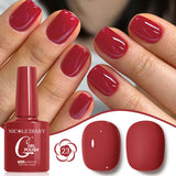 10ML Gel Nail Polish Solid Color Glass Gel Varnish Nail Art Gel Spring Summer Gel Nail Soak Off UV Gel Gel Vernis