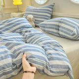 100% Cotton Comforter Cover Stripe Style Duvets Cover Skin-friendly Quilts Cover Home Bedding housse de couette (No Pillowcase)