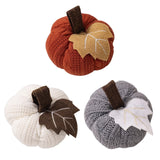 Harvest Festival Knitted Colorful Pumpkin Thanksgiving Day Home Decorative Pumpkin Happy Halloween Day Punmkin Oranments