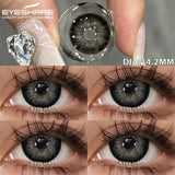1pair Color Contact Lenses for Eyes Black Lenses Cosmetic Big Eye Lenses Gray Pupils Lens Yearly Natural Eye Contacts