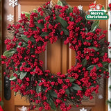 Luxurious Artificial Christmas Wreath  All-Weather Indoor/Outdoor Door,Tabletop Decoration-Plastic Holiday Wreath for Xmas Tree