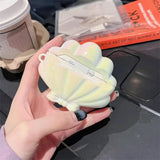 Cute Laser Colorful Sea Shells Cover For apple AirPods 1/2/3 Cover Soft White Earphone Case for Airpods 4 Pro 2 Headset Box