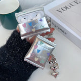 Candy Sweet Colorful Love Heart Electroplate Bluetooth Earphone Case for Apple AirPods 1 2 3 Pro 2 4 ANC AirPod Cover Pendant