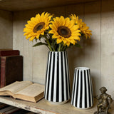 Minimalist Style Black And White Checkered Ceramic Flower Vase, Decorative Plant Pot For Home Bedroom, Living Room, Dining Table