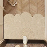 Durable Entrance Mat with Mountain/Wave Design Non-slip Easy-to-Clean Pad for Home Foyer Entrance & Indoor Floors