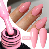 7ml Rubber Base Nail Gel Polish Nude Milky White DIY Nail Art Soak Off Gel Polish Semi Permanent Painting UV Vernis