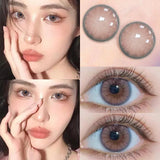 1Pair Color Contact Lenses For Eyes Beauty Soft Student Cosmetic Black Color Lenses Natural Prescription Myopic Lenses Yearly