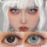 6 Months Disposable Kawaii Green Anime Cosplay Colored Contact Lenses for Coser Daily Party Eye Beauty Soft Contacts