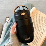 380ml Women's Small Thermal Water Bottle With Handle,Double-layer Stainless Steel Vacuum Flasks,Drinking set,Pocket Thermos Cup