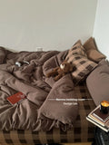 Fre Color Colion Pure Cotton Pleated Four-Piece Set Bedding Quilt Cover Pillowcase Bed eet id Pattern Chinese Sle