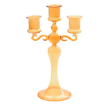 3 Heads Retro Transparent Candlesticks Taper Candle Holders Tall Candlesticks Decoration Party Glass Home Decor Wedding Decor