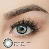 1pair New Colored Contact Lenses Blue Fashion Green Iris Series Lenses Yearly urban Gray  Make Up Yearly