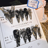 Handmade Nail Shot of Spicy Girl Heavy Industry Metal Lost Paradise Subculture Super Cool Spicy Girl Dark Personality  Nails