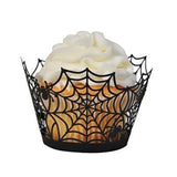 Halloween Cupcake Wrappers, Spider Web Cupcake Wrapper, Halloween Party Decorations Supplies 36Pcs