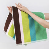 Color Matching Pure Cotton Towels Yarn-dyed Face Soft Towel Class Long-staple  Absorbent Bath Towel  Kids Towel