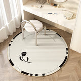 Round Carpet for Bedroom Cute Cartoon Bedside Rug Large Area Home Decoration IG Minimalism Cloakroom Mat ковер Tapis Tapete