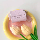 Leather pink blue ink-splash wireless headset case for apple airpods pro2nd 3 pro 1 2 charging box cute puppy pendant summer