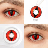 Yearly Use Halloween Contact Lenses For Cosplay Contact Lens Dragon Eye Lens Red/Pink Color Contact Lenses 14.0mm 8.5mm