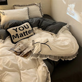 Bedclothes Lace Style Bed Sheets Set Skin-friendly Bedding Set Single Double King Duvet Cover Bed Linen Set For Girls