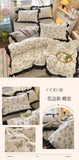 Korean Princess Style 4Pcs Floral Ruffles Bedding Set Single Queen Size Soft Skin-friendly Washed Cotton Duvet Cover Pillowcase