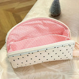 INS Polka Dot Pencil Case Shell Shape Multi-functional Stationery Storage Bag Large-capacity Pen Bag Students Gift