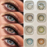 Green Gray Color Contact Lenses Yearly Use Small Pupils 14.2mm Natural Eye Contacts Beauty Makeup Cosmetic