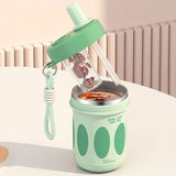 Stainless Steel Tea Cup with Infuser and lid 550ml Tea Office Mug Tumbler with Lids and Straws Portable Coffee Travel Mug Cups