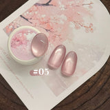 12ml 1-16pcs Autumn Nails New Clear Pink Glass Bead Moonlight Magnet Cat Eye Gel Nail Polish Whitening Nail Supplies