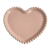 Creative Pink Bead Dots Ceramic Heart Dinner Plate Tableware Home Dessert Cake Plate Porcelain Salad Plate Kitchen Utensils New