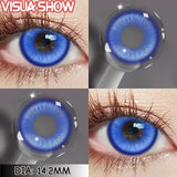 Cosplay Colored Contact Lenses - Stardust Brown & Gray Cosmetic Lens 1Pair Yearly Disposable Eye Makeup Color Contacts
