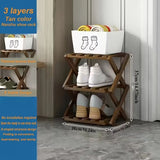 New Portable Small Foldable Shoe Rack Without Installation,Bamboo Shoe Rack for Storage.Ideal for Hallway,Bedroom,Living Room