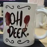 Alastors Ceramic Mug oh deer Hazbined Coffee Water Cup Anime Cartoon Originals Cups Hotels Creative Kawaii Fans Birthday Gift