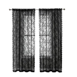 2pcs French Lace Window Screen Semi Blackout Lace Curtain Home Textile Sunshade Curtain Suitable for All Seasons