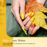 1/2Pcs Orange And Yellow Gel Nail Polish UV LED Soak Off Gel Nail Polish For Nail Art DIY Salon Home Holiday Gift For Women