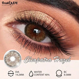 1 Pair Seattle Brown Colored Contact Lenses Natural Brown Pupils Eyes Contact lenses Gray Soft Contact Lenses 14.20mm Yearly Use