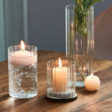 Ribbed Glass Hurricane Candle Holders Home Decor Pillar Candles Glass Vase Floating Candle Wedding Ornaments