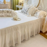 100% Cotton Princess Bedding Sets Luxury Rose Flowers Printing Ruffles Duvet Cover Set Bed Skirt Bedspread Pillowcases 4/6Pcs