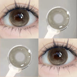 1 Pair Brown Eye Lenses Korean Natural Lenses Color Contact Lenses Eyes with Degree Gray Beautiful Pupil Fast Shipping