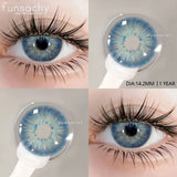 1 pair Colorcon Contact Lenses for Eyes Black Lenses Beautiful Cosmetic Pupil Blue Lenses Big Eyes Contacts Lens Yearly