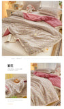 French Style Double-Layer Yarn Bean Quilt Spring and Autumn Warmth Quilt Adult Double Four Seasons Comforter Quilt Lace Ruffles