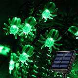 1pc 20/30 LED Halloween Spider Outdoor String Light With 8Lighting Modes Lamp Solar Powered For Home Garden Yard Halloween Decor