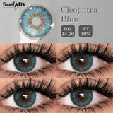 1 Pair Cleopatra Series Colored Contact Lenses Natural Brown Pupils Eyes Contact lenses Green Soft Contacts 14.20mm