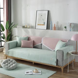 Waffle Simple and Luxurious Solid Color Sofa Cushion Four Seasons Universal Anti Slip Sofa Cover Armrest Backrest Towels