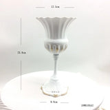 2pcs White Wrought Iron Flower Pot European Metal Flower Arranger Wedding Event Table Flower Decoration Retro Vase Ornaments