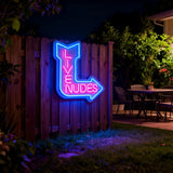 Live Nudes Neon Sign for Wall Decor, Girl Neon Light, Purple Neon Signs, USB Powered LED Neon Lights Dimmable for Man Cave, Bedroom, Hotel, Party