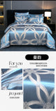 Luxury Satin Jacquard Duvet Cover Set Nordic Double Bed Quilt Cover Bedding Set Adlut Pillowcases Sheet Queen King Home Textiles