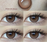 1Pair Color lenses Eyes Brown Rose pupil lenses Cosmetic myopia Large diameter lenses Contact information Fast shipping