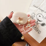 1pc Cartoon For Redmi Buds 5 Pro Case Transparent Fashion flower pattern Keychian Silicone Earphones Cover redmi buds 5Pro