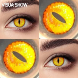1Pair Yearly Prescription Colored Contact Lenses Halloween Color Contacts Dragon Eyes Makeup Contact Lenses