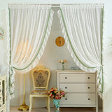 Transparent Lace Door Curtain Bedroom Mosquito Net Bloing Curtain No Punching Required Light Filtering Human Invisible